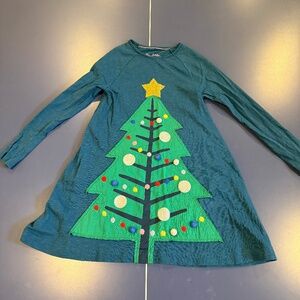 Size 7-8 Mini Boden Christmas Tree Dress